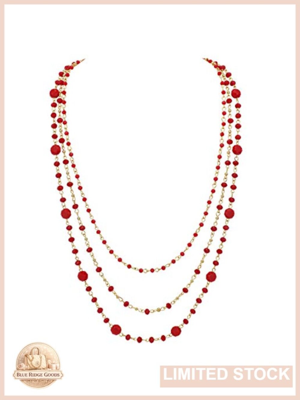 Handmade Glass Bead Multi Layer Long Chain Necklace Detachable Layers